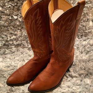 Cognac cowboy boots for men 🤠